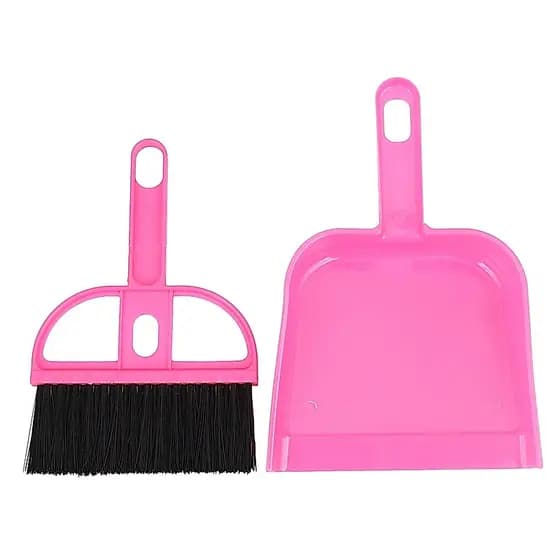 Mini Conjunto De Pá De Vassoura Para Limpeza De Teclado De Carro