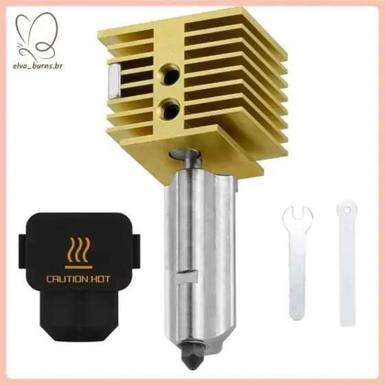 [elva_burns.br] Atualização Para Conjunto De Bico Lab A1 Hotend A1 Kit Bocal De Aço Endurecido Substituível De 0.4 Mm Pe
