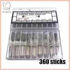 [elva_burns.br] Barra De Mola De Relógio De 360 Peças 8Mm-25Mm Pinos De Ligação De Pulseira Cotter Bar Ferramentas