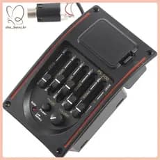 [elva_burns.br] Controles De Tom De 5 Bandas EQ Equalizador Tuner PS-500 Guitarra Acústica Pré-Amplificador Captador