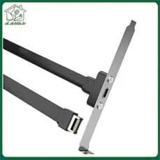 [eli_dobbin.br] Cabo Defletor USB3.1 19PIN/TYPE-E Para C Front Mother Chassis PCI Bit Plano Curto De 10 Gbps Fácil Insta
