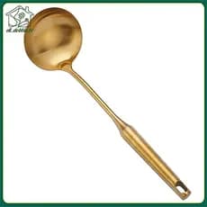 [eli_dobbin.br] Aço Inoxidável Para Colher De Servir-Concha De Cozinha Elegante Sopa
