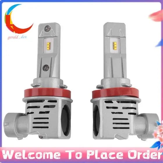 H11 H8 H9 H16 Lâmpadas LED Para Farol , 12000Lm Por Conjunto 6500K , Branco Frio , Sem Fio , Pacote De 2