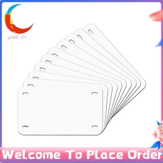 7 Polegada x 4 10 Pacotes De Espaços Em Branco De Placa De Licença De Sublimação , Imagem DIY De Transferência Térmica D