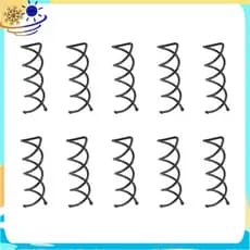 10 Pçs 1 Conjunto Espiral Parafuso Pino Grampo De Cabelo Torção Barrette (Preto)