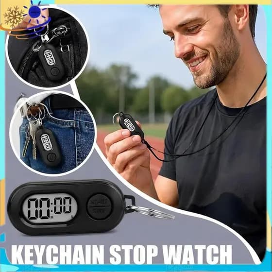 [Le's Shop] 2pcs Portátil Mini Cronômetro Temporizador Chaveiro Com Tela LCD-Adequado Para Vários Cenários Acessório Mul