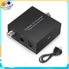 Conversor De Áudio Digital Bidirecional Coaxial Para Óptico Toslink SPDIF