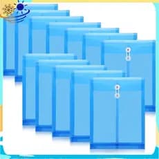 [Le's Shop] Pacote Com 12 Envelopes Fecho De Botão E Gravata De Corda , Pastas De Documentos Organizadoras De Arquivos E