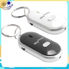 2 Pçs Apito Perdido Chave Localizador Piscando Bip Remoto Chaveiro Anel LED
