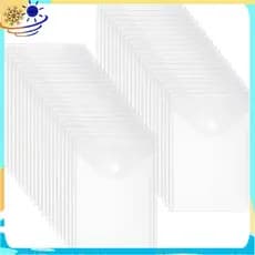 [Le's Shop] Envelopes De Plástico Tamanho A5 Com 96 Pacotes , Arquivo 7 X 10 Fechos De Gancho E Laço-Pasta De Sacos De A