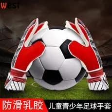 Luvas de goleiro com proteção de dedo, luvas de goleiro para adultos, crianças, látex reforçado, antiderrapante, treinam