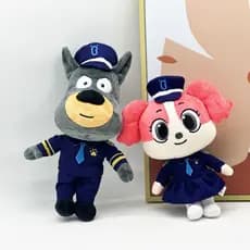 [Entrega 24 Horas] 25 30 cm Boneco De Pelúcia/Sheriff Labrador boneca das crianças/macio pelúcia boneca