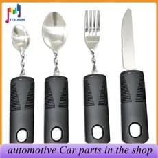 4 Pçs Talheres Dobráveis Utensílio Para Deficientes Utensílios Ponderados Adultos Idosos Construídos De Mesa Adaptativos