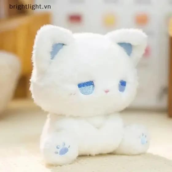 [Brightlight] 1 Pcs Boneca De Pelúcia De Animal Macio 15 Cm Brinquedo De Urso Emo Fofo Mudo Gato Pano Brinquedos Para Cr