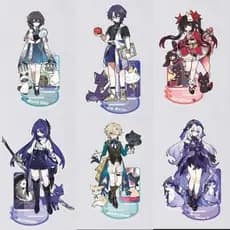 Honkai : Star Rail Nova Chegada Little Cat Series Acrílico Stand Bonito E Altamente Estético Decoração De Mesa , Present