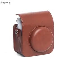 [bagreny] 1 Peça Para Instax Mini 12 Capa Câmera Bolsa De Couro PU Com Alça De Ombro BR