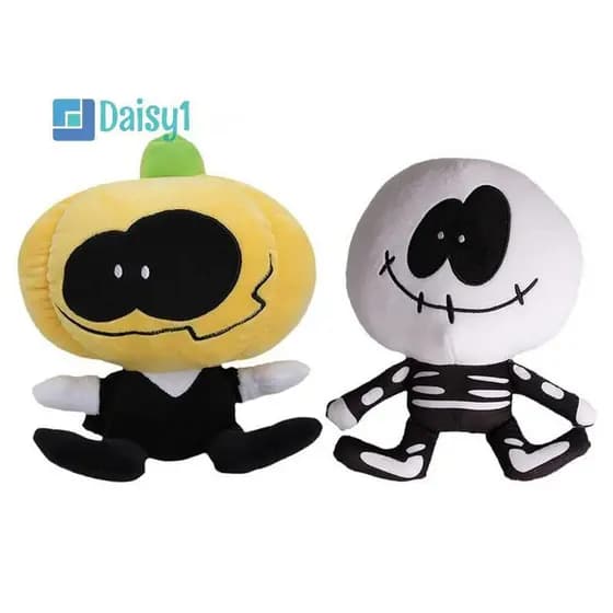 Daisy1 Mês Assustador Skid E Pump Friday Night Funkin Brinquedo De Pelúcia Boneca Macia 20cm Novo