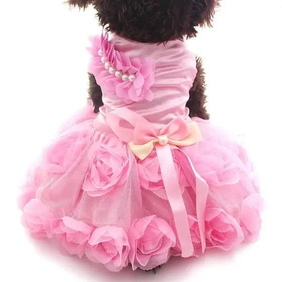 Cão De Estimação Princesa Vestido De Casamento Tutu Roseta & Arco Vestidos Gato Filhote De Cachorro Saia Primavera/Verão