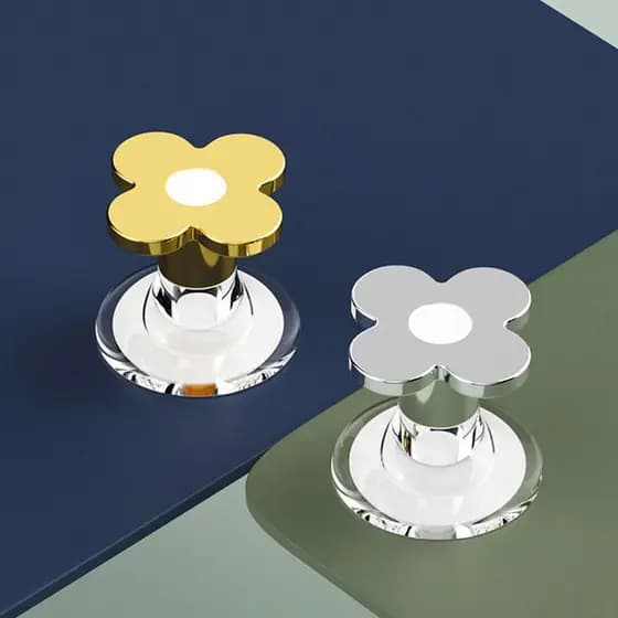 Botão de descarga do vaso sanitário, tanque de água em forma de flor, com alça de gaveta universal, plástico