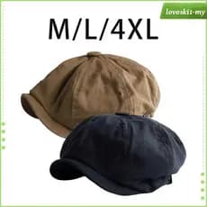 [LovoskibcMY] Chapéu de jornaleiro masculino respirável, bonés macios de 8 painéis, visor casual estilo retro, chapéu de