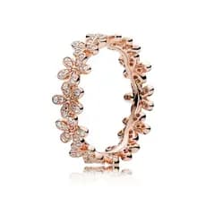 Anel Empilhável Dazzling Daisy Meadow Ouro Rosa