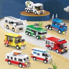 Carro Da Cidade Pequenas Partículas Compatíveis Lego Blocos De Construção Crianças Montagem Educacional Presente De Brin