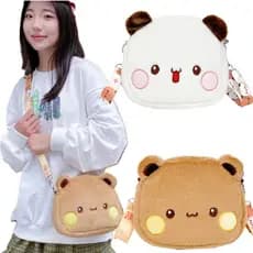 Bonito Yier Panda Urso Saco De Pelúcia Bubu Dudu Crossbody Kawaii Moeda Bolsas Bolsa Ombro Macio Plushies Para Namorada