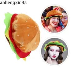 Chapéu Decorativo De Batatas Fritas ANHENGXIN , De Hambúrguer De Festa Bonito E Confortável , Boné Macio Leve Para Adere