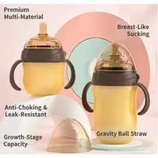 0-36 Meses Bebê Nano Prata Silicone Garrafa De Água Com Alça Copo 150ml/250ml/Para Bebês