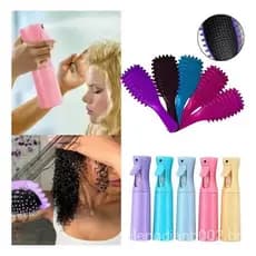 2 Peças Conjunto De Escova Onda Fitagem Cabelo Ondulação De Cerdas Frasco Spray Borrifador