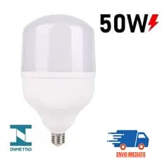 Lâmpada Led 50w Bulbo E27 Bivolt 6500K Luz Branca Econômica