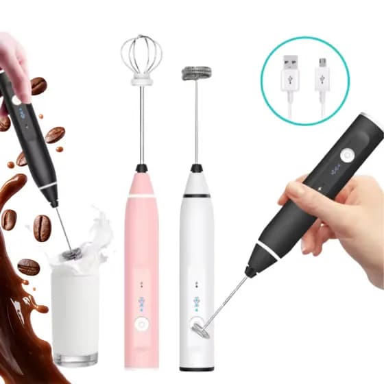 Mini Mixer Elétrico USB 3 Velocidades com 2 Batedores