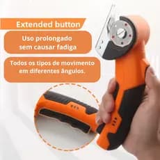 Cortador Elétrico de Tecido e Papelão Sem Fio Recarregável 4V 320RPM com Trava de Segurança e Luz LED