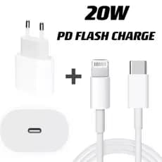 Kit Carregador Para iPhone Fonte + Cabo 20w  Rapido Tipo C Lightning (ESCOLHER NA VARIACAO)