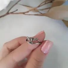 ANEL PRATA 925 ESPÍRITO SANTO COM ZIRCÔNIA
