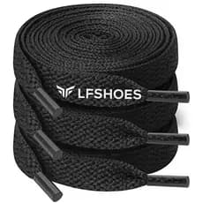 Cadarço Cordão Atacador Achatado 1,20 Cm Preto e Branco 10mm