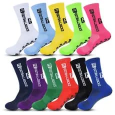 8 pares FS anti-deslizamento toalha futebol esporte treinamento meias de futebol de silicone