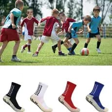 12 duas meias de ioga anti-deslizante com manchas de futebol