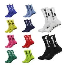10 pares de meias de futebol redondas de silicone FS, toalhas espessadas, meias de futebol anti-deslizamento