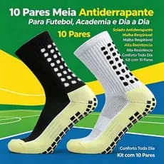 10 duplas meias desportivas de treinamento profissionais meias antideslizantes meias de futebol