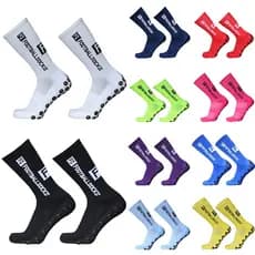 9 pares de meias de futebol de treinamento FS com cola deslizante e resistente ao desgaste