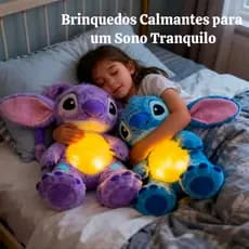 45cm Novo Modelo Stitch Que Respira Com Luz e Música Stitch e Lilo Pelúcia Grande Para Presente