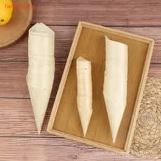 [largeloohg] 50pcs Cones Descartáveis De Madeira De Aperitivos Sorvete Doces Para Festas
