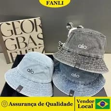 FANLI americano verão Cowboy balde chapéu masculino feminino rosto liso All-Match pára-sol plana superior bacia chapéu p