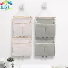Heheshoph & L Nova Cesta De Armazenamento Suspensa Cama Ra Controle Remoto Estante Dormitório Saco Suporte Com Gancho Ca