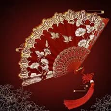 Leque dobrável estilo chinês Meifu Art Crafts, presente, leque de mão para dança, decoração de festa de casamento em c