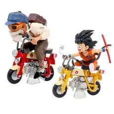 13cm Dragon Ball Z Ação Figura Son Goku Master Roshi Kakarotto Kame Sennin Com Motocicleta Pvc Figuras Coleção Modelo Do