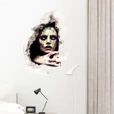 Adesivos Fantasmas Femininos 3D ADAMES , Adesivo Fantasma De Halloween DIY Reutilizável , Decalque Parede De Quebra Remo