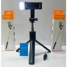 Selfie Stick Portátil com Suporte de Tripé com Luz Eletromex EL7005