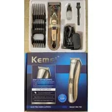 Máquina De Corte Cabelo Barba Recarregável Kemei Km758 Bivolt